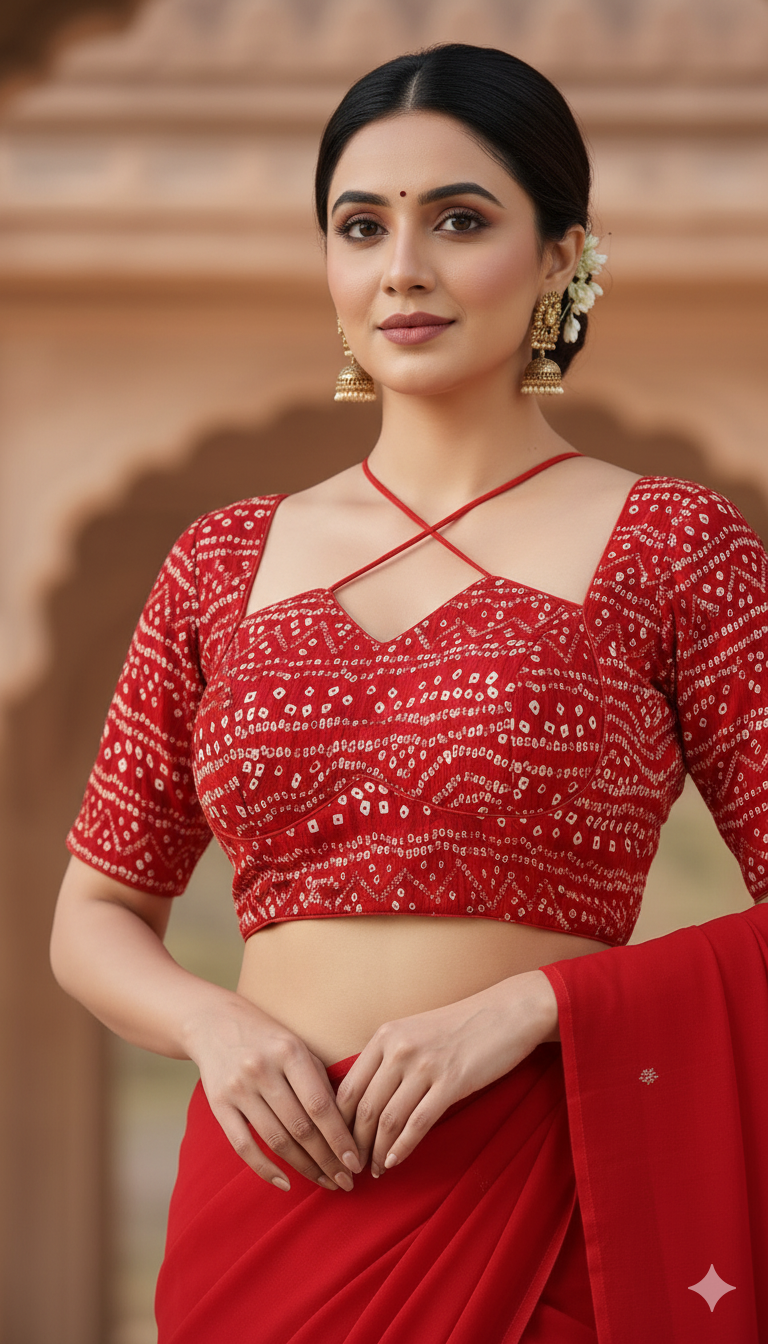 Off-white Tussar Silk Blouse | 3/4 sleeves - thread work and embroidery